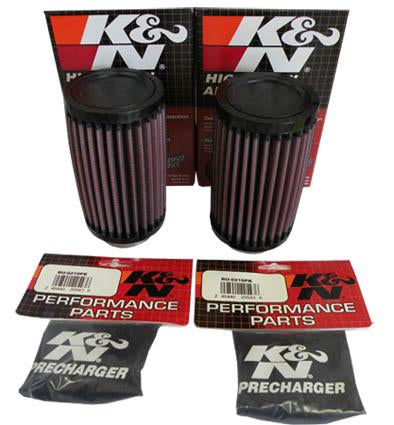 K&N Air Filters with Black Outerwears (Pair)